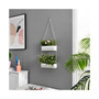 Two-Tier Hanging Metal Trough Wall Planter