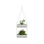 Two-Tier Hanging Metal Trough Wall Planter