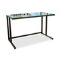 Connelly Clear Tempered Glass Computer Desk