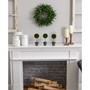 18" Eucalyptus Double Ring Wreath w/ Twig Base