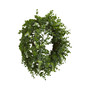 18" Eucalyptus Double Ring Wreath w/ Twig Base