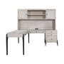 Zane 4PC Modular Desk Set (Modular Keyboard Tray, Writing Desk, Modular File and Hutch)