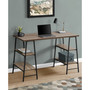 Computer Desk with 4 Open Shelves