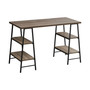 Computer Desk with 4 Open Shelves