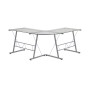 L-Shaped Computer Corner Glass Desk, Gaming Desk, Home Office Corner Desk