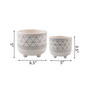 Geo Ceramic Planter with Legs, Set of 2