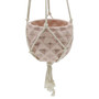 Ceramic Macrame Hanging Planter, 5" x 5"