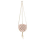 Ceramic Macrame Hanging Planter, 5" x 5"
