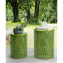 Multi-Functional Metal Garden Stool or Plant Stand or Accent Table, Set of 2