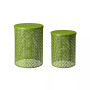 Multi-Functional Metal Garden Stool or Plant Stand or Accent Table, Set of 2