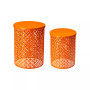 Multi-Functional Metal Garden Stool or Plant Stand or Accent Table, Set of 2