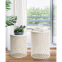 Multi-Functional Metal Garden Stool or Plant Stand or Accent Table, Set of 2