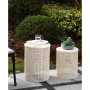 Multi-Functional Metal Garden Stool or Plant Stand or Accent Table, Set of 2