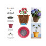 AP1013 Ariana Planter with Self-Watering Disk, Burnt Red - 10 inches