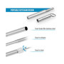 Collapsible Straw with Case and Cleaning Tool