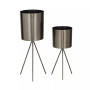 Metal Small Planter with Removable Stand Set of 2