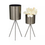 Metal Small Planter with Removable Stand Set of 2