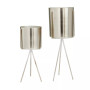 Metal Small Planter with Removable Stand Set of 2