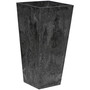 35138 Artstone Ella Tall Square Planter Black -13.5 Inch
