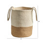 12" Handmade Natural Cotton Woven Basket Planter