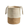 12" Handmade Natural Cotton Woven Basket Planter
