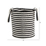 13" Boho Chic Basket Planter with Stripe and Handles