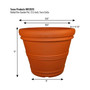 Plastic Rolled Rim Planter Terra Cotta Color 13.5"