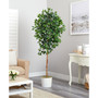 6' Ficus Artificial Tree in Tin Planter
