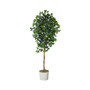 6' Ficus Artificial Tree in Tin Planter