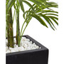 4.5' Areca Palm UV-Resistant Indoor/Outdoor Artificial Tree in Black-Washed Planter