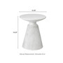 18.25" H Multi-Functional Magnesium Oxide Pedestal Garden Stool or Planter Stand or Accent Table