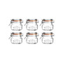 Square Clip Top Jar 17 oz, Set of 6