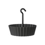 Sunny Hanging Lace Pattern Planter Round Anthracite 10in