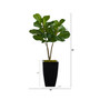 3' Fiddle Leaf Fig Artificial Tree in Metal Planter