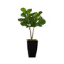 3' Fiddle Leaf Fig Artificial Tree in Metal Planter