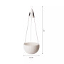 Solar Lighted Plastic Hanging Planter, 30"