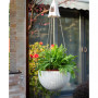 Solar Lighted Plastic Hanging Planter, 30"