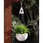 Solar Lighted Plastic Hanging Planter, 30"