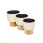 Metal Planter with Gold-Tone Base Set of 3