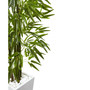 5' Bamboo UV-Resistant Indoor/Outdoor Artificial Tree with White Planter