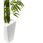 5' Bamboo UV-Resistant Indoor/Outdoor Artificial Tree with White Planter