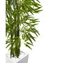 5' Bamboo UV-Resistant Indoor/Outdoor Artificial Tree with White Planter