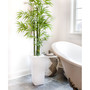 5' Bamboo UV-Resistant Indoor/Outdoor Artificial Tree with White Planter