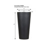 Cosmopolitan Tall Round Plastic Planter Black 32”