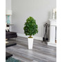 40" Schefflera Artificial Plant in White Vase - Real Touch