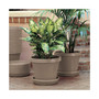 Terra Round Plastic Saucer for Planters, Pebble Stone, 14 inches