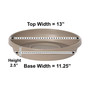 Terra Round Plastic Saucer for Planters, Pebble Stone, 14 inches