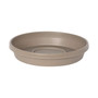 Terra Round Plastic Saucer for Planters, Pebble Stone, 14 inches