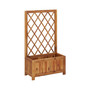 Garden Raised Bed with Trellis Solid Acacia Wood