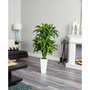 Marginatum Artificial Plant in White Tower Vase